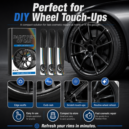 Car Wheel Paint Touch-Up Pen — Fast Curb Rash & Scratch Repair (Rust-Proof)