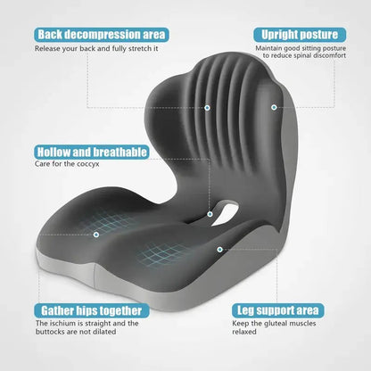Ergonomic Memory Foam Back & Seat Relief Cushion